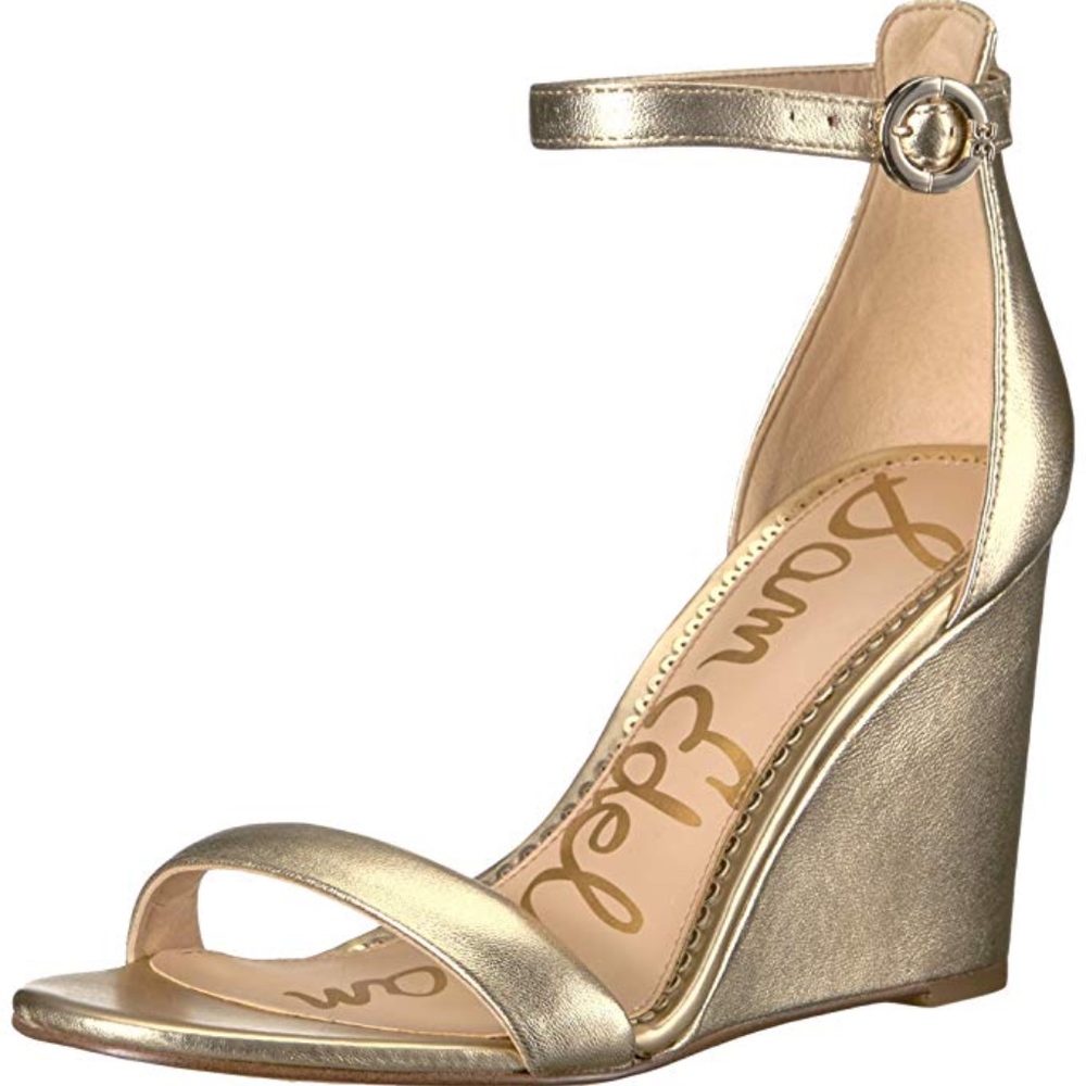 Sam Edelman Neesa Wedge - Gold NEVER WORN size 8